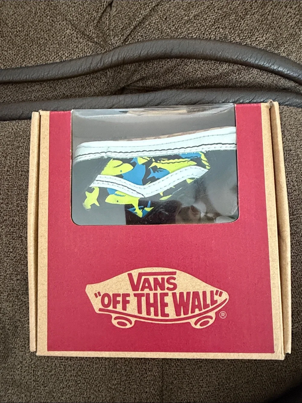 Vans Baby/Toddler Slip-On with Blue and Yellow Fish Print